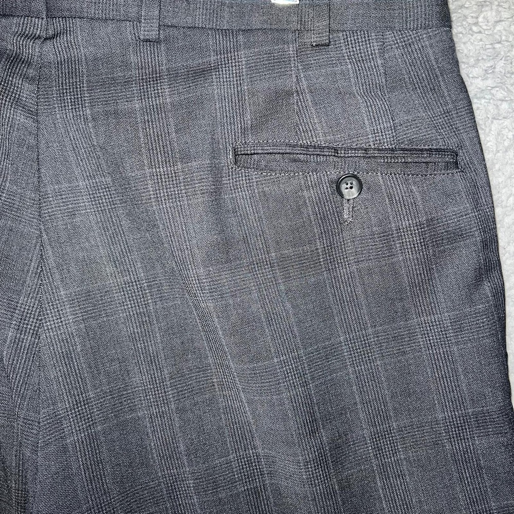 Brooks Brothers Milano Fit Pants Men's Sz W36 (36x 29) Gray Plaid 1865 Reda Wool - Picture 4 of 11